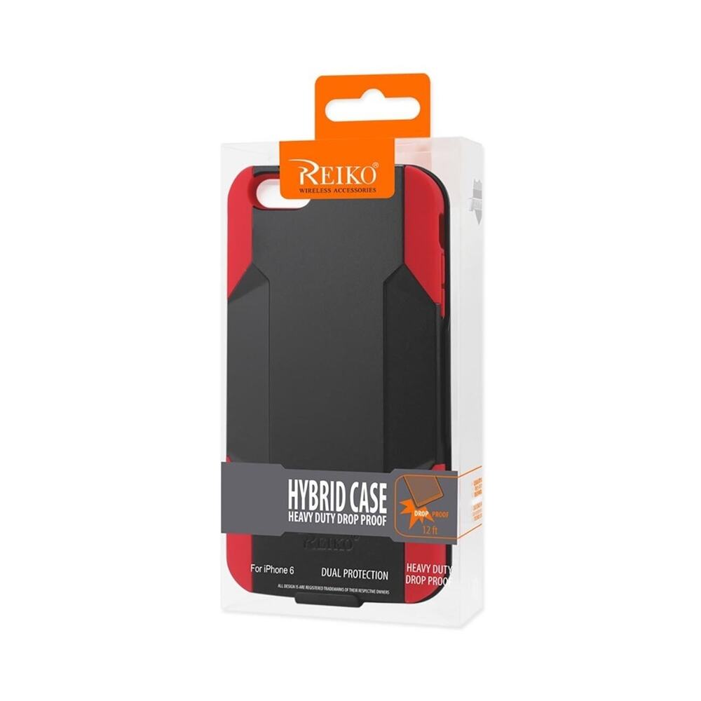 Reiko iPhone 6 Plus 3-in-1 Hybrid Heavy Duty Holster Combo Case in Red Black